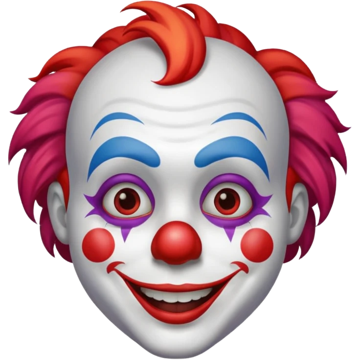 Clown with star-painted face emoji