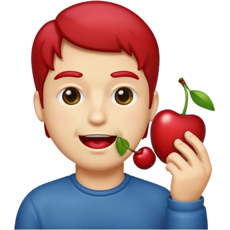 cherry eating man emoji