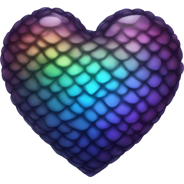 darkly iridescent scale heart emoji