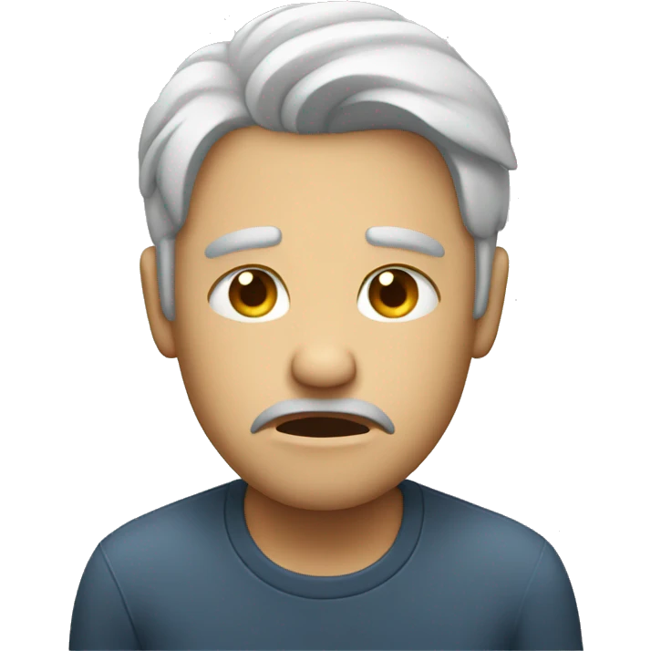 White man crying emoji