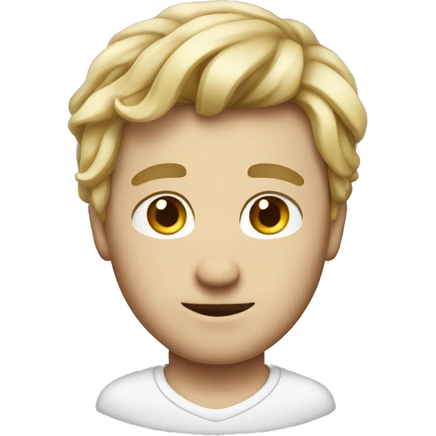 handsome white man hair tied emoji style apple emoji