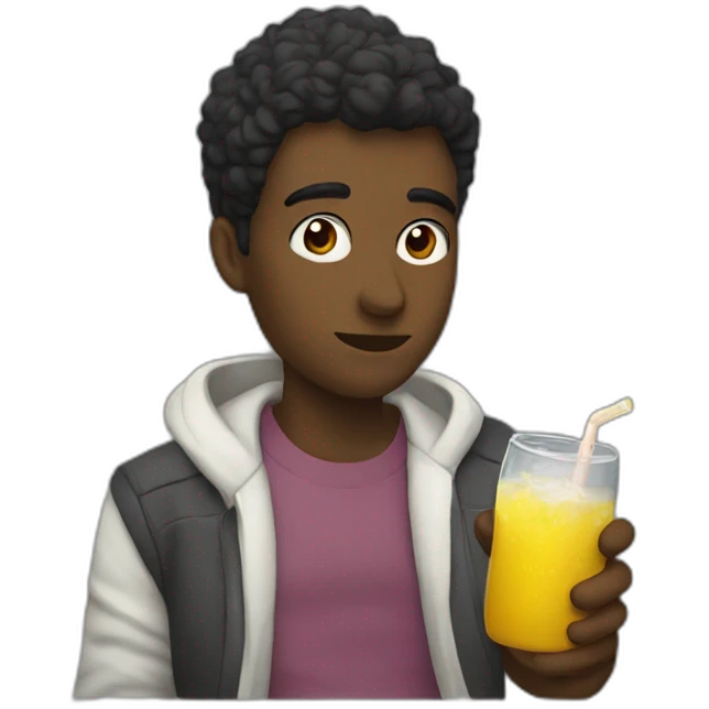 persona con bebida emoji