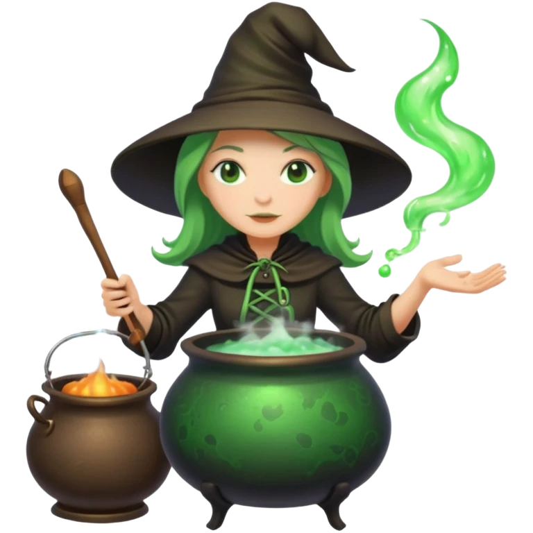 green witch cooking potion emoji