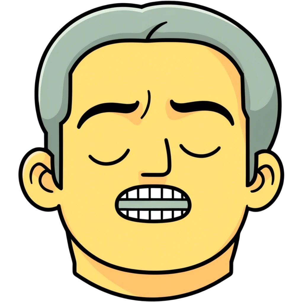 Person grinding teeth emoji