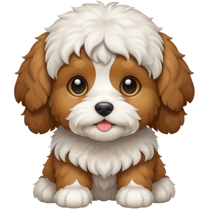 Cavapoo with white line in the middle emoji