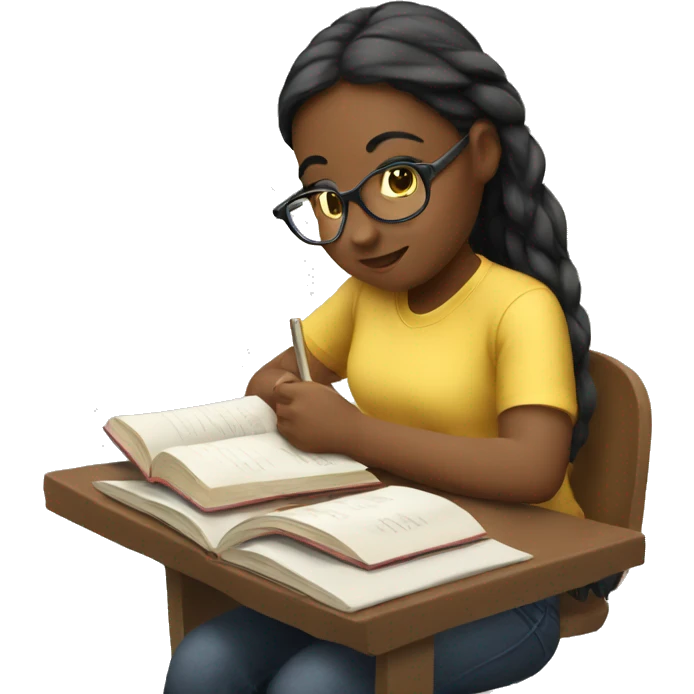 Girl studying  emoji