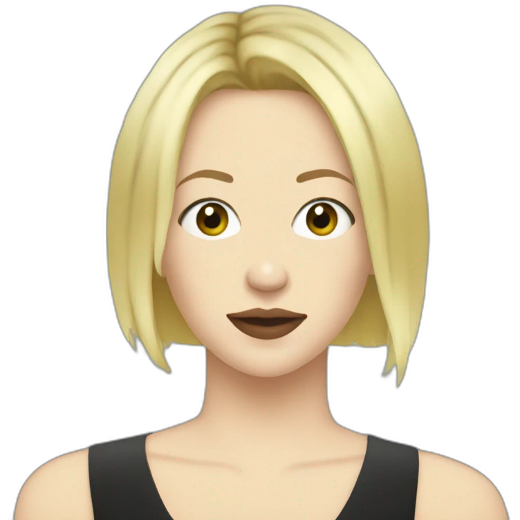 D'arcy Wretzky with short hair emoji