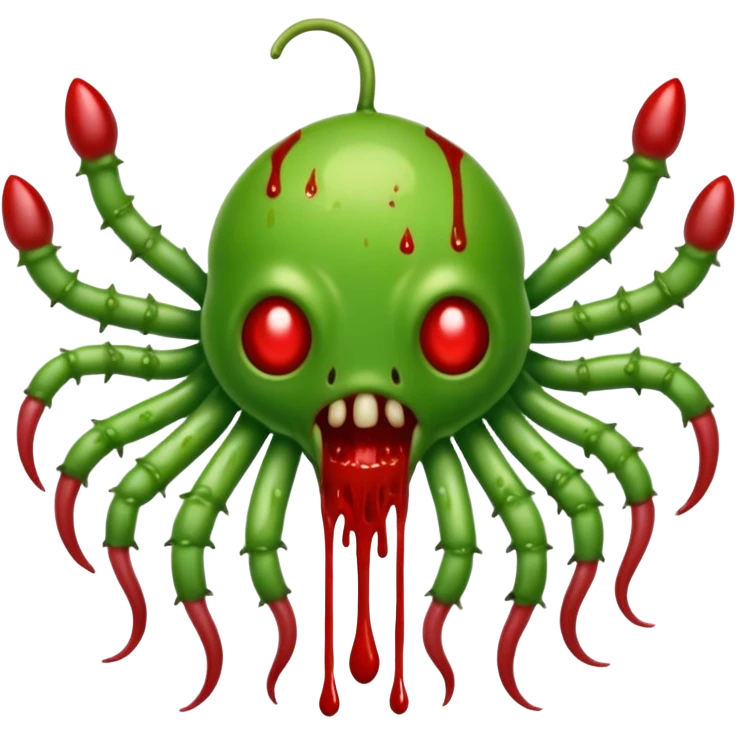 A green bloody bugger to be used an enemy fire in game play emoji