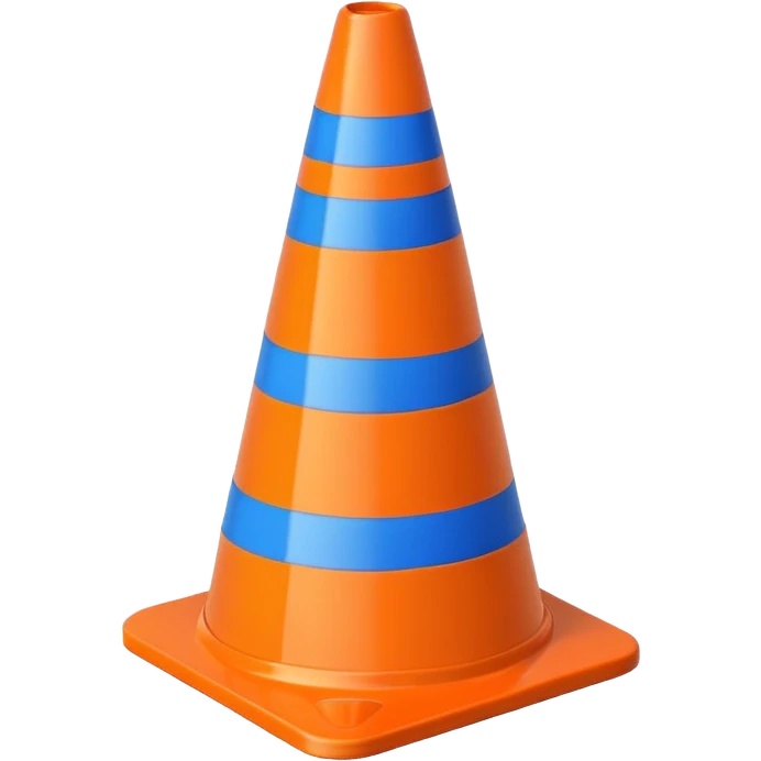 blue traffic cone emoji