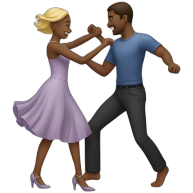 Couple dancing together  emoji