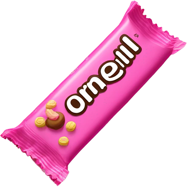 pink candy bar with the inscription kerlli emoji