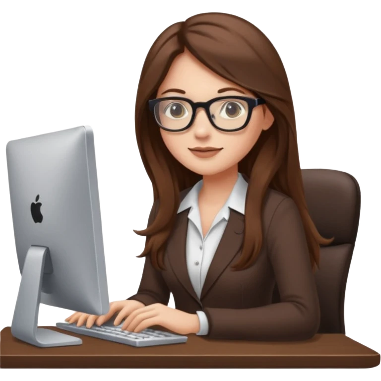 cewe rambut panjang ambis yang pake kacamata berkarier git emoji