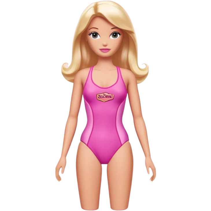 barbie in pink spam bathing suit emoji