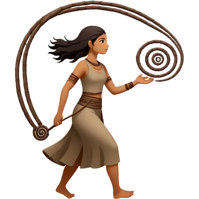 una figura humana sencilla como pintura rupestre caminando hacia una montaña la montaña hecha con líneas curvas primitivas
un animal totémico minimal 
un espiral tipo energía ancestral de fondo 
una mano prehistórica adaptada a ícono
Con una runa moderna inspirada en naturaleza emoji