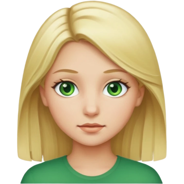 Girl blonde Green eyes emoji