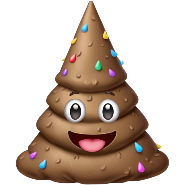 poop with party hat emoji