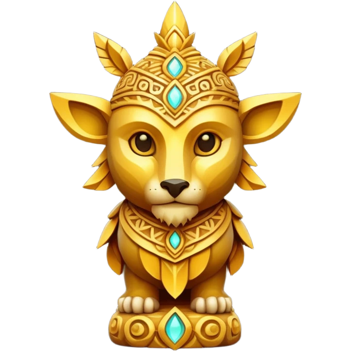fantasy magic golden totem low poly emoji