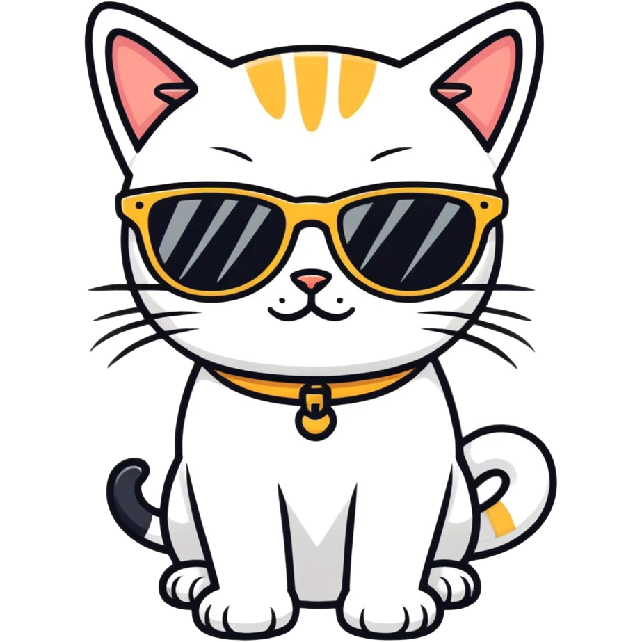 Cat with sunglasses emoji