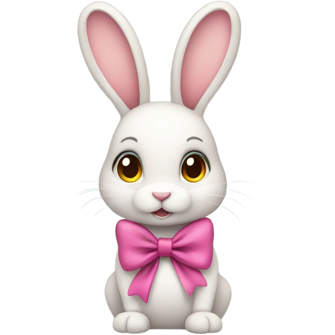 Bunny with a bow emoji