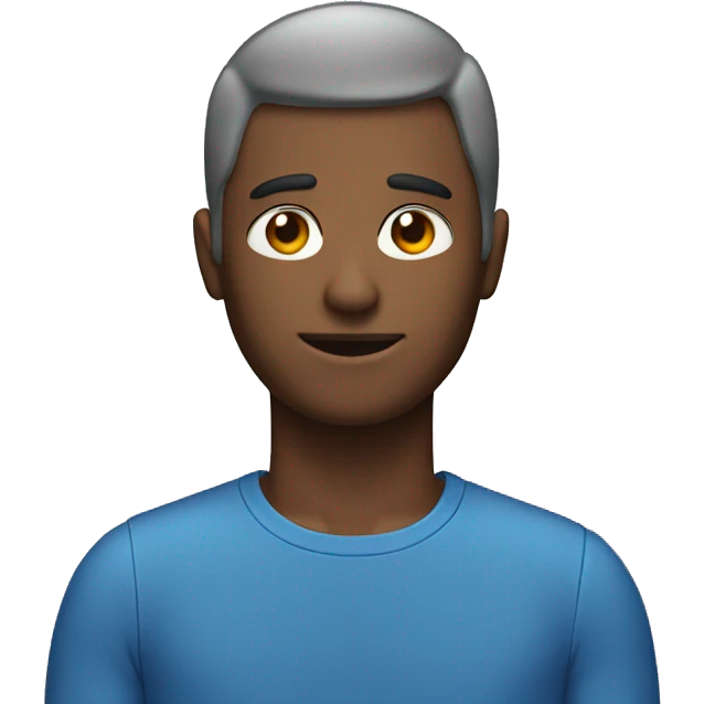 half man body blue top emoji