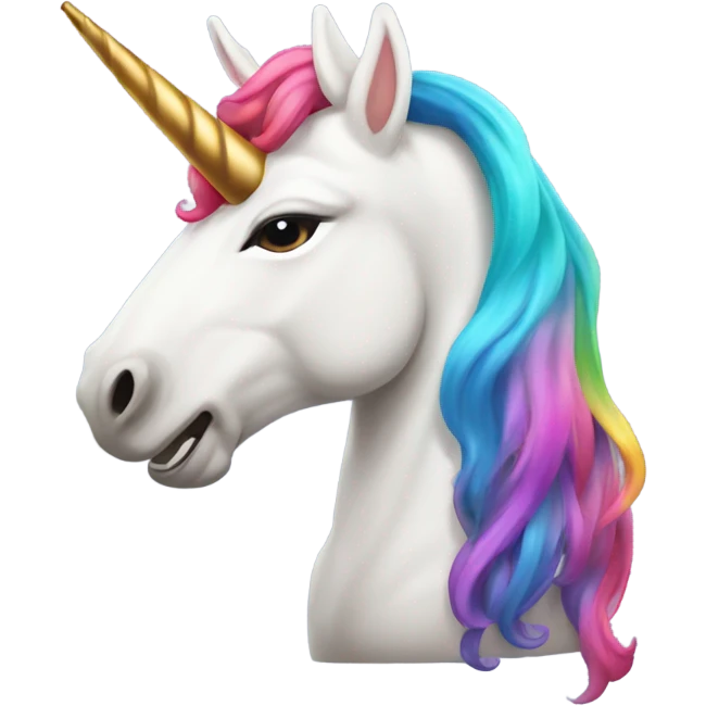Unicorn smoking a blunt emoji