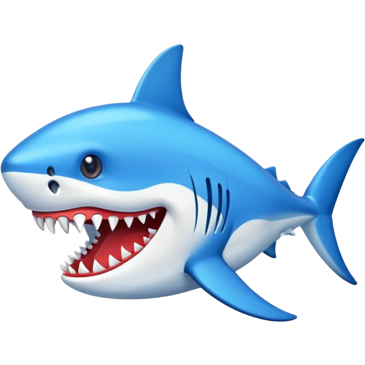 Tiburón con tenis asulez emoji