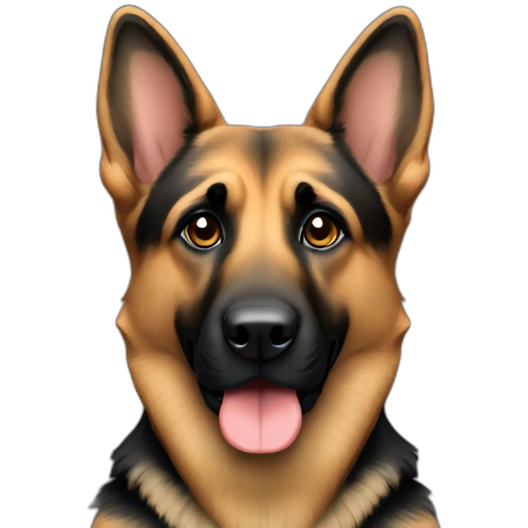 german sheperd dark emoji
