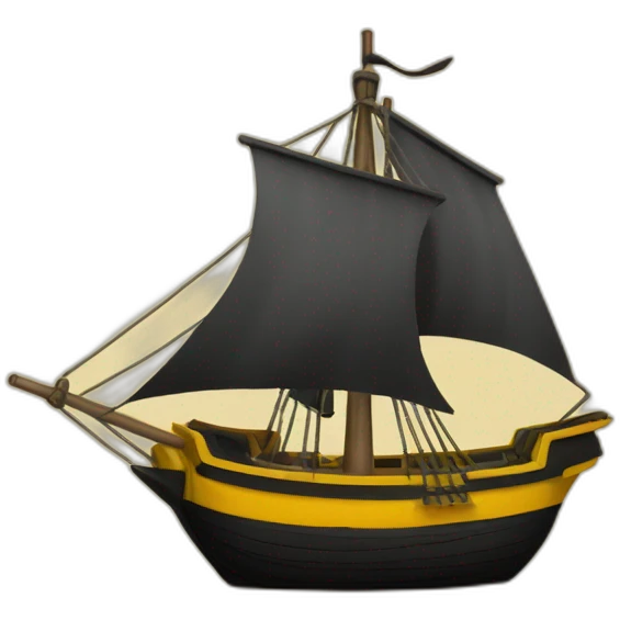 Yellow and black caravel  emoji