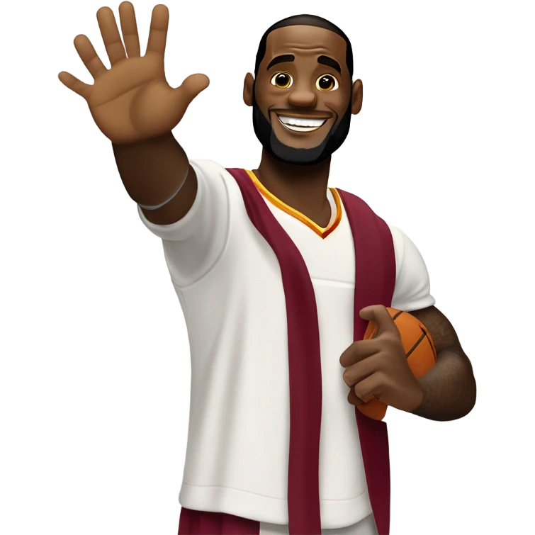 LeBron James waving  emoji