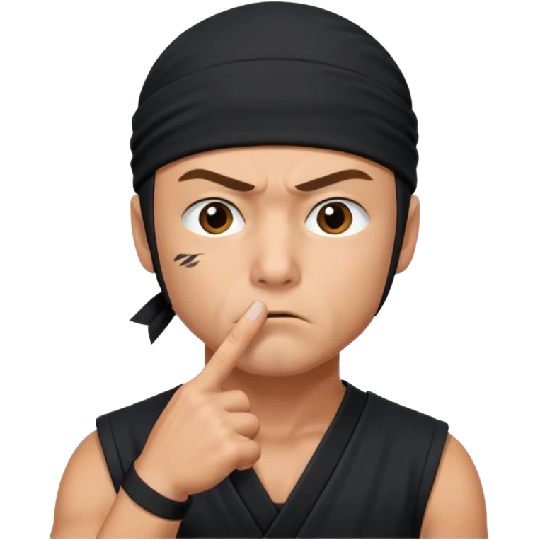 foto do Ninja ele mandando calar a boca emoji