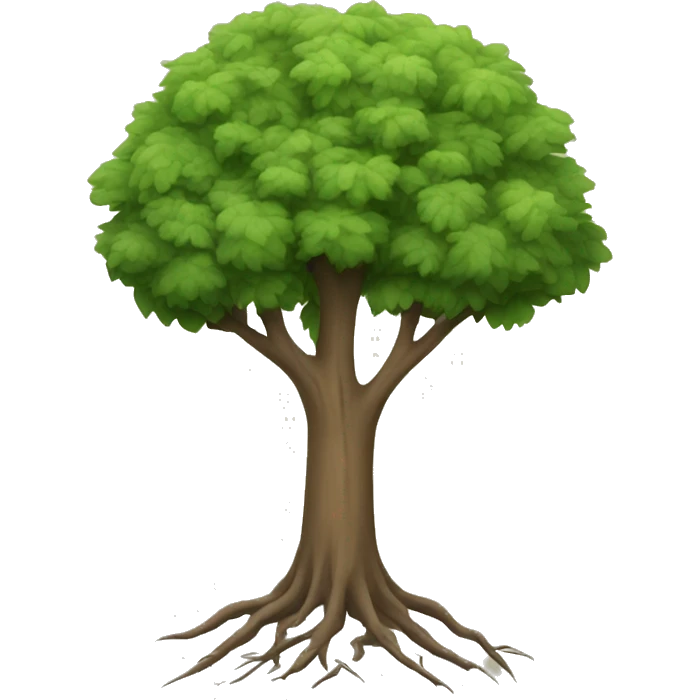 roots and tree trank  emoji