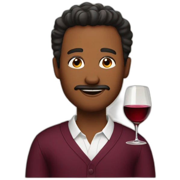 A men in wine emoji