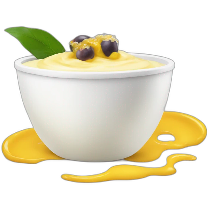 yoghurt with passionfruit emoji