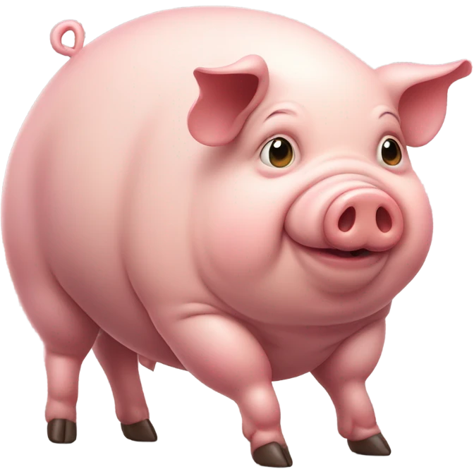 a bloated pig emoji