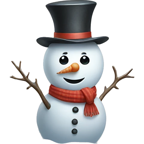 snowman with a comput emoji