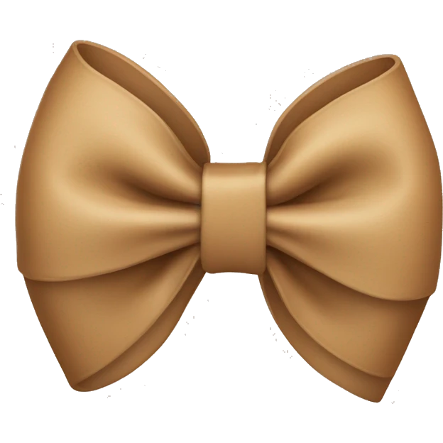 A tan light brown bow  emoji