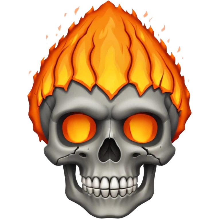 Skull who's upper side is exploded with an volcano eruption  emoji