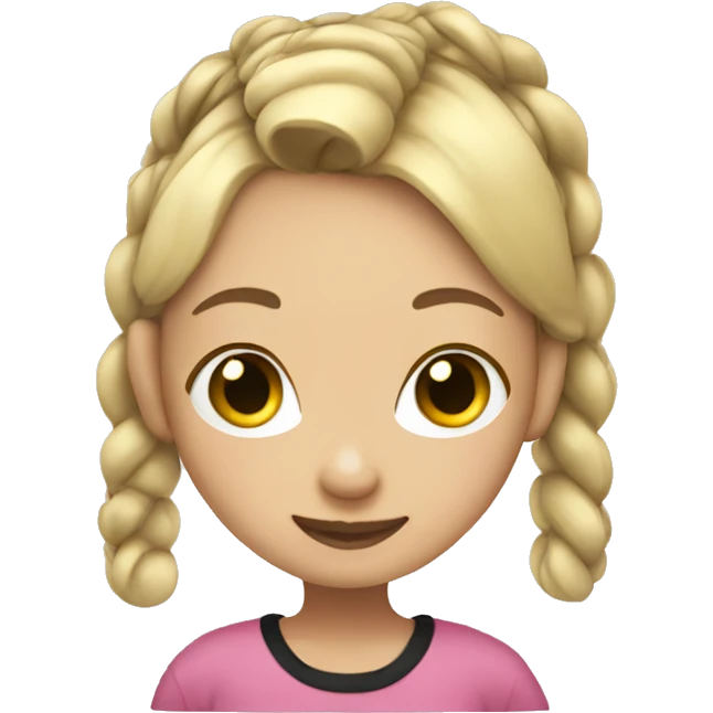 Girl with blonde and black pigtails  emoji