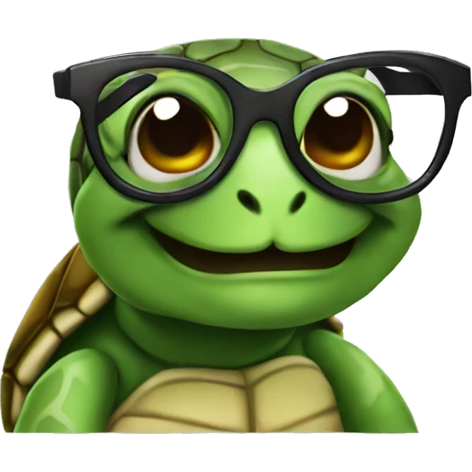 turtle with glasses emoji