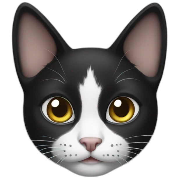 Black and white cat emoji