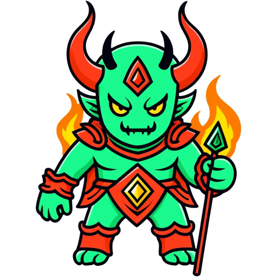 Emerald Flames Demon King emoji