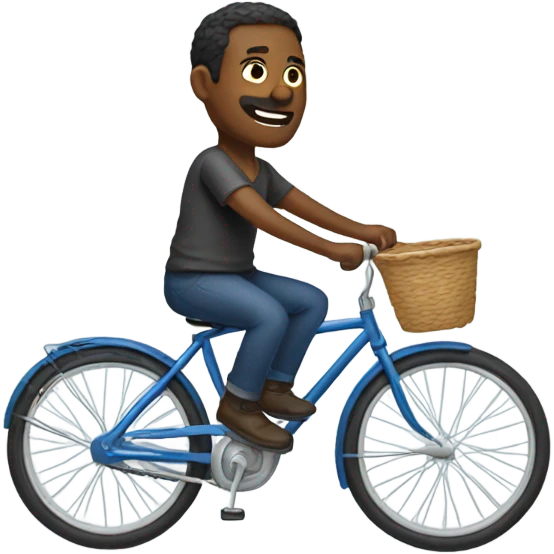 Man with no legs on a bike emoji
