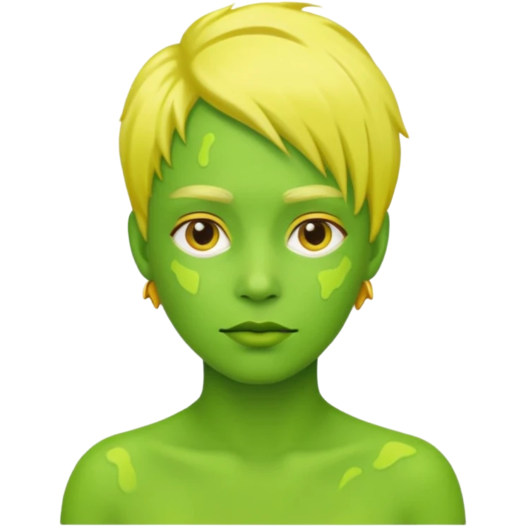 Neon green ,yellowHaired People  emoji