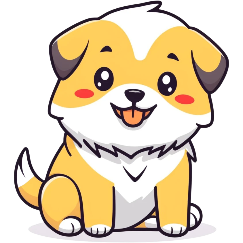 dog wearing emoji emoji