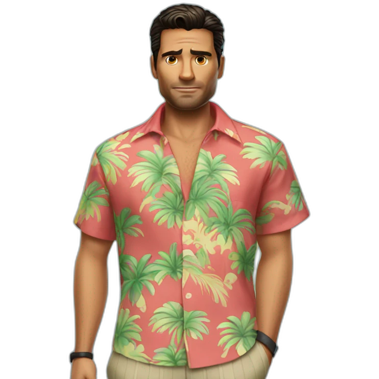 tommy vercetti in a hawaiian shirt emoji