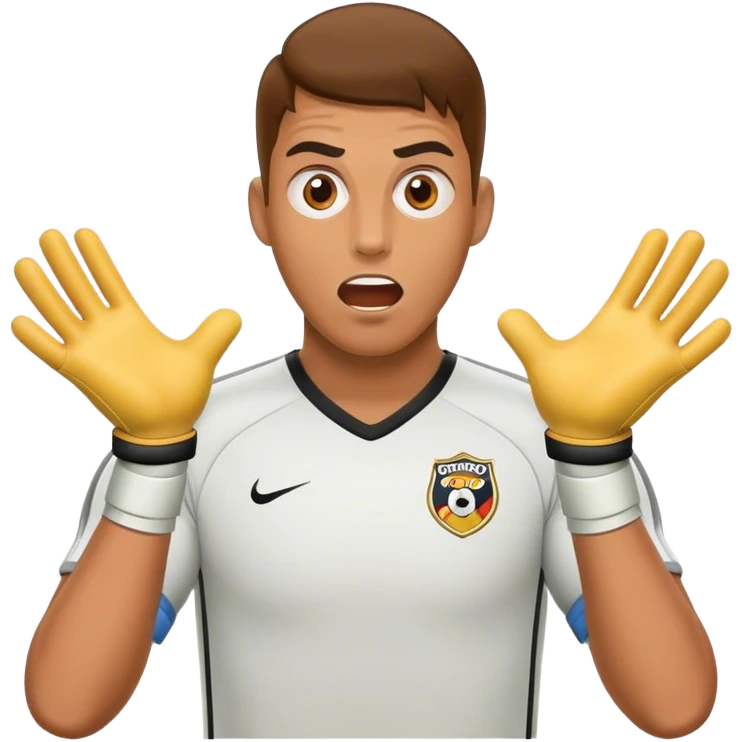 surprised goalkeeper emoji