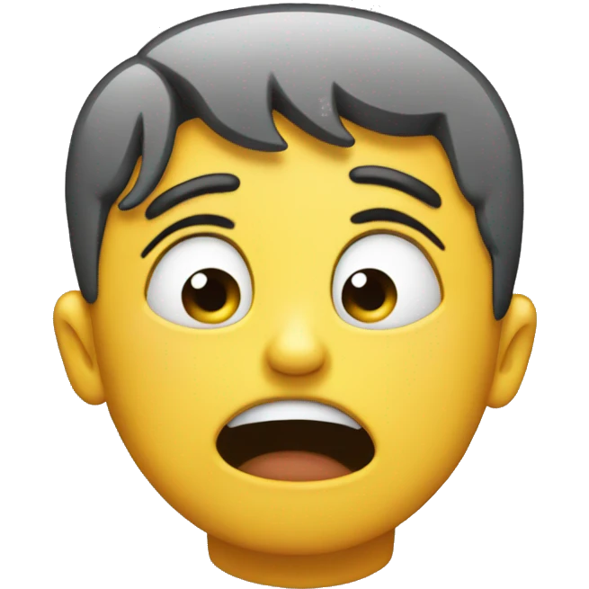 Emoji crying while throwing up emoji