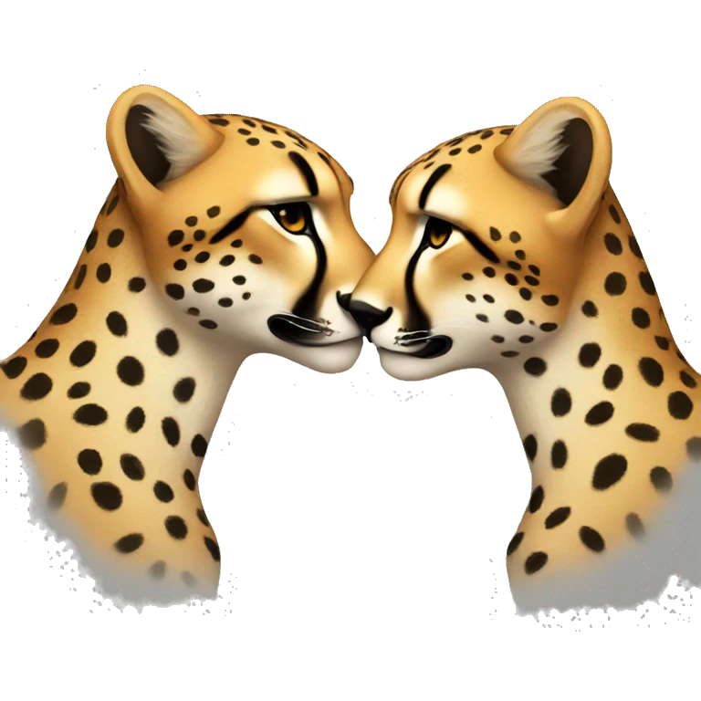 Kissing cheetah emoji