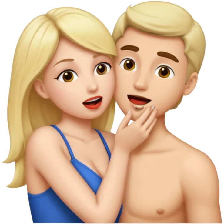 Mulher chupando o pênis de um homem  emoji