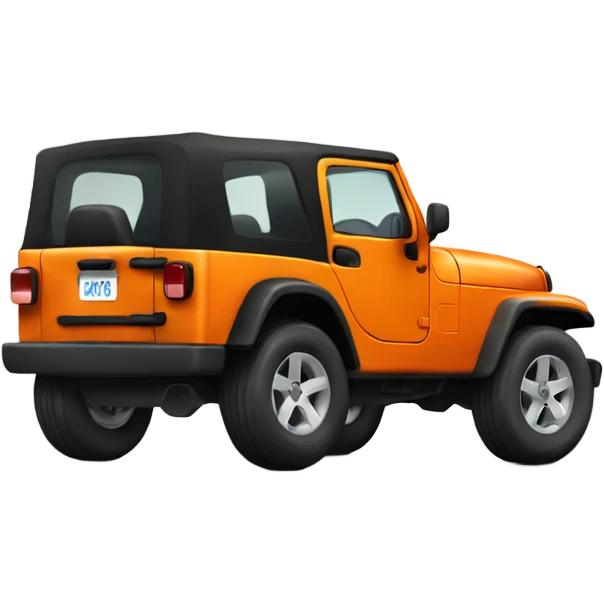 Orange jeep emoji